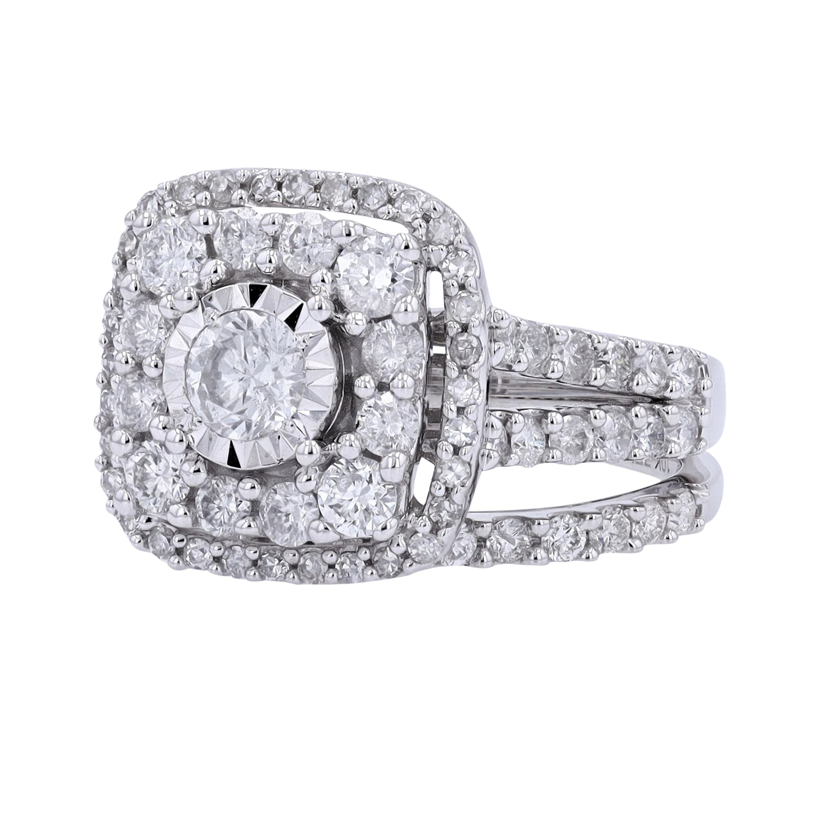 10K WG 2 CTW Diamond Bridal set