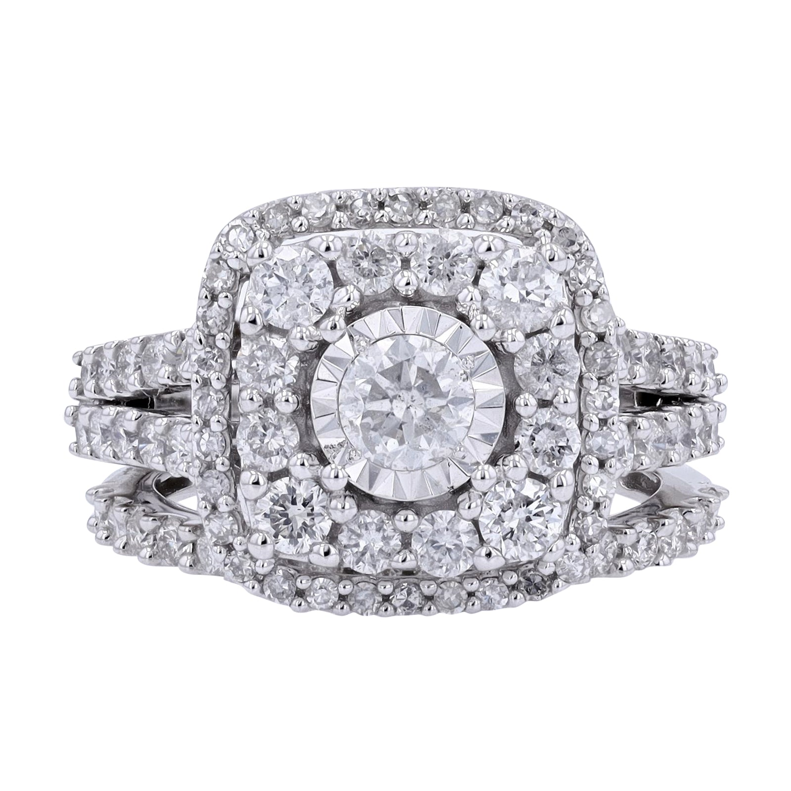10K WG 2 CTW Diamond Bridal set