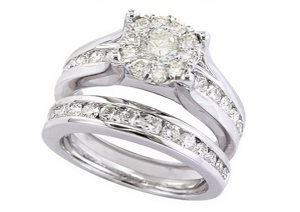 14K EFFY WG 1.96 CT Bridal Set
