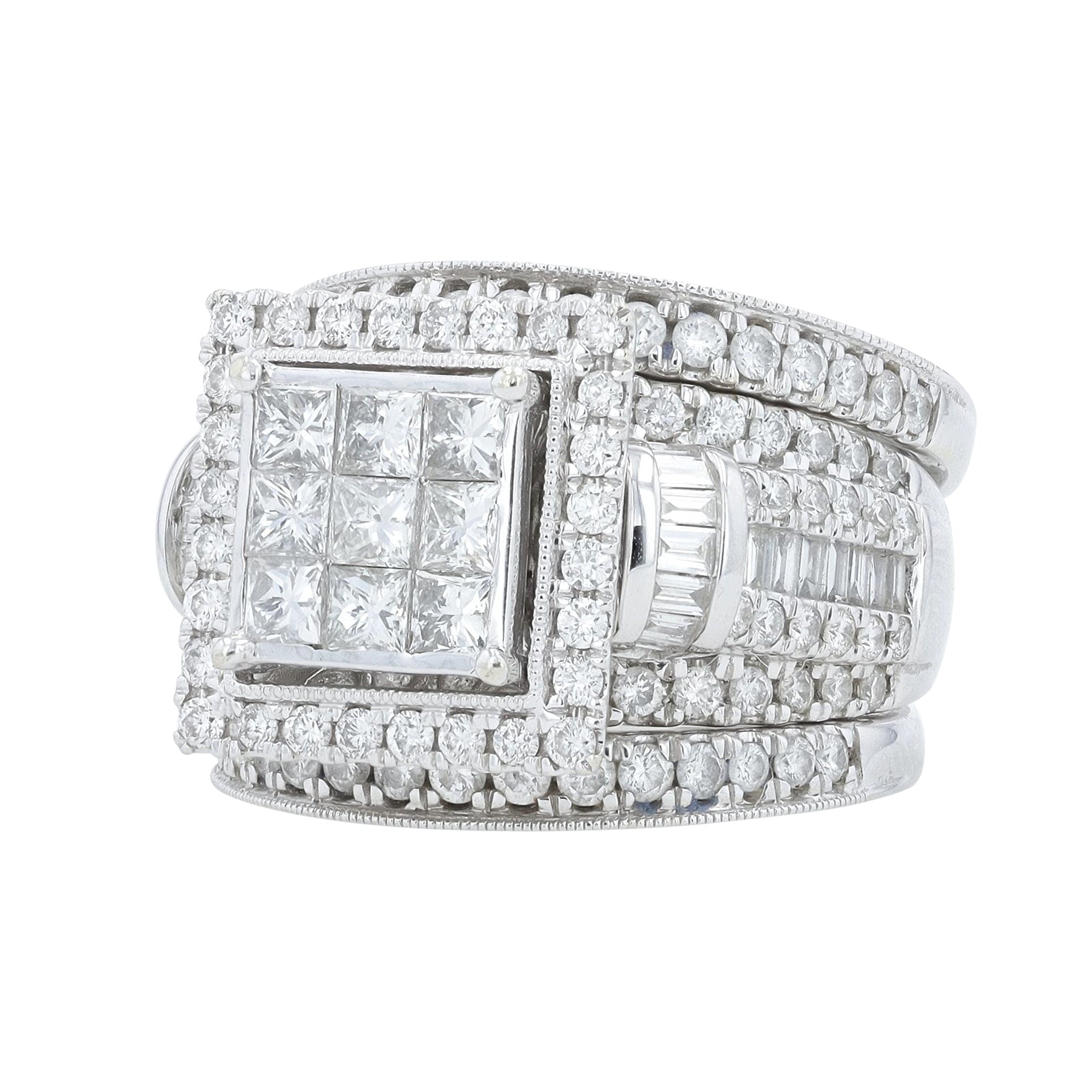 14K WG 3 CT Bridal Set