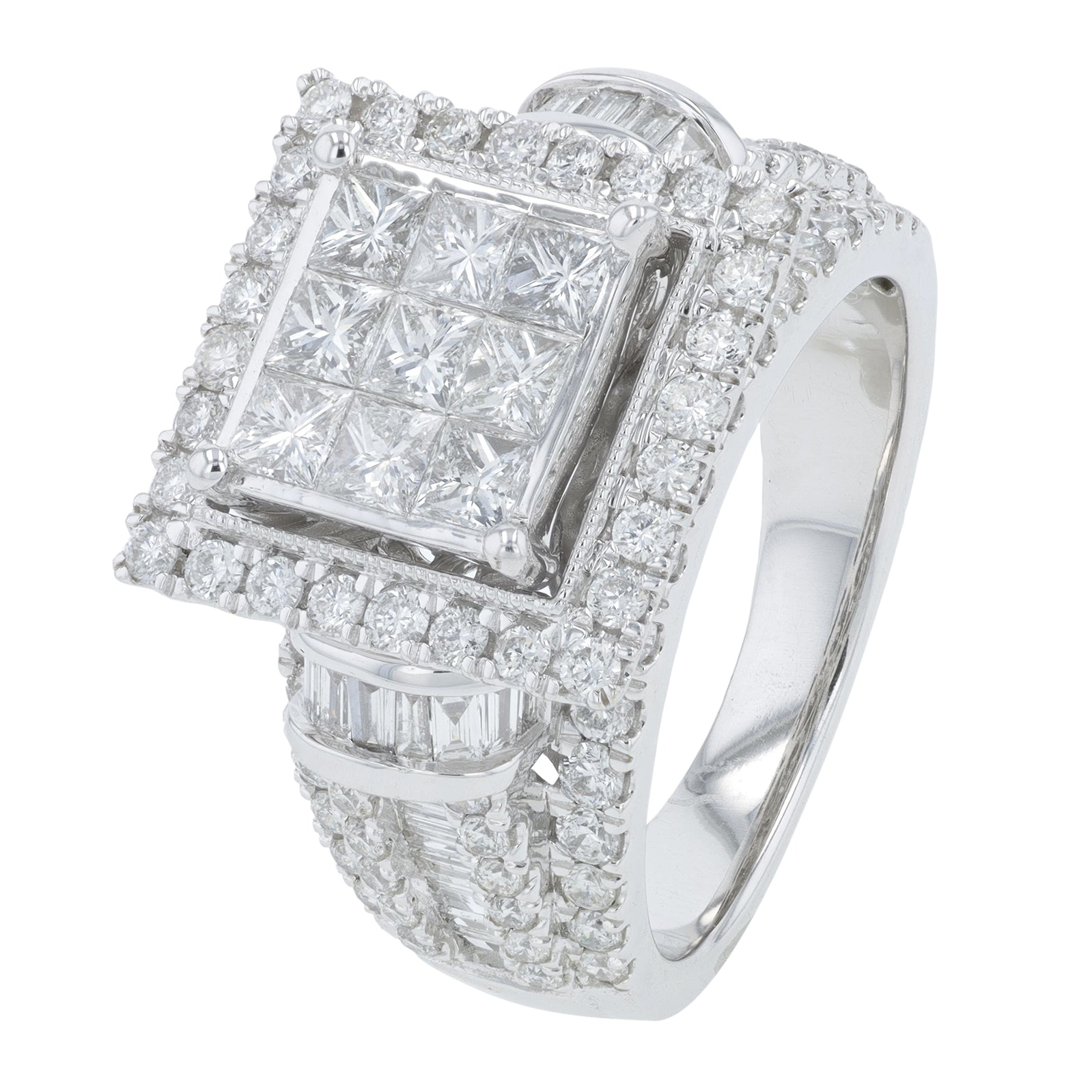 14K WG 3 CT Bridal Set