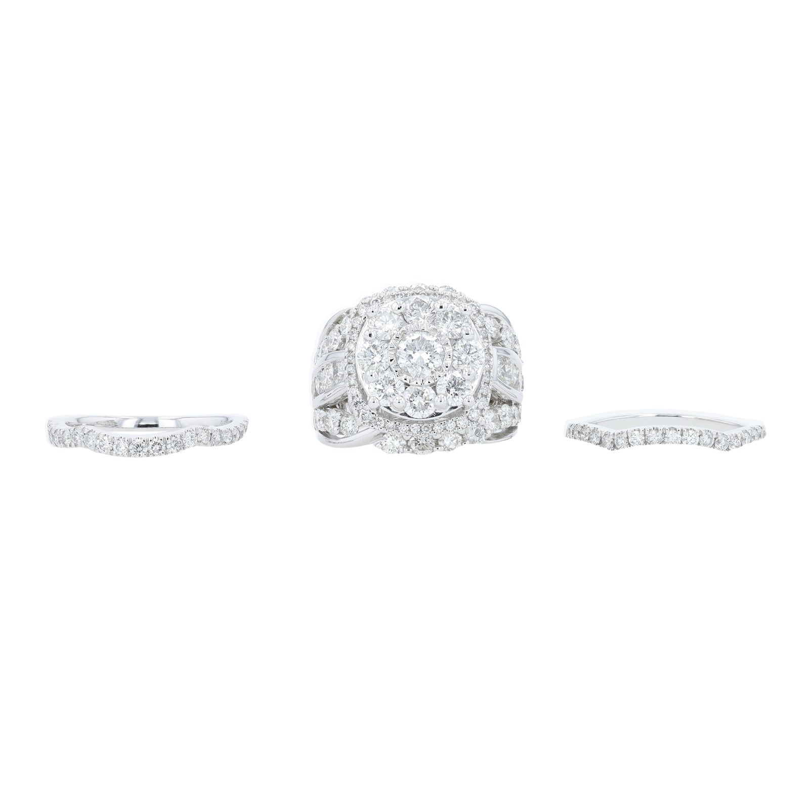 14K WG 5 CT Bridal Set