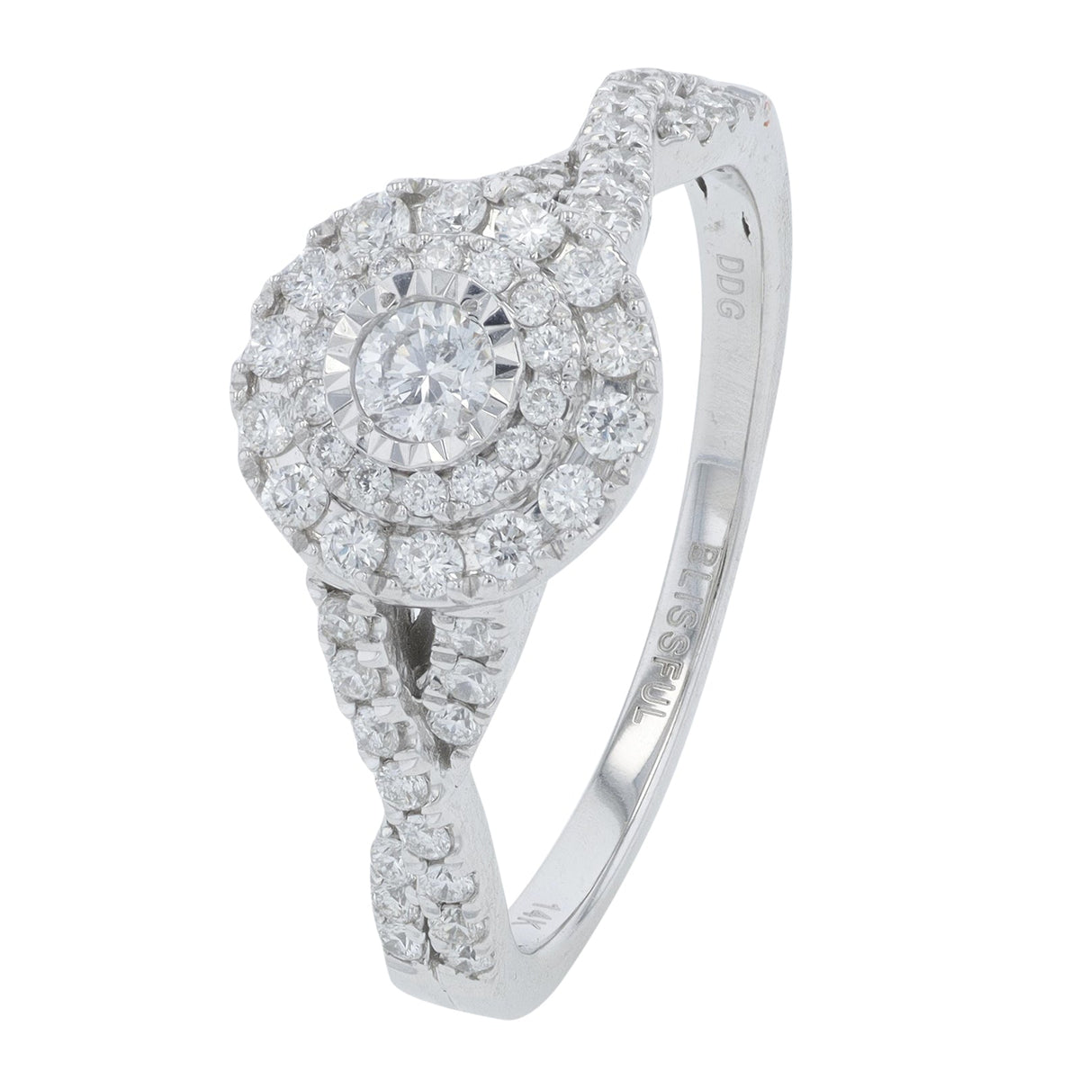 14K WG .63 CT Diamond Bridal Set