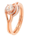 10K RG Morganite Bridal Set