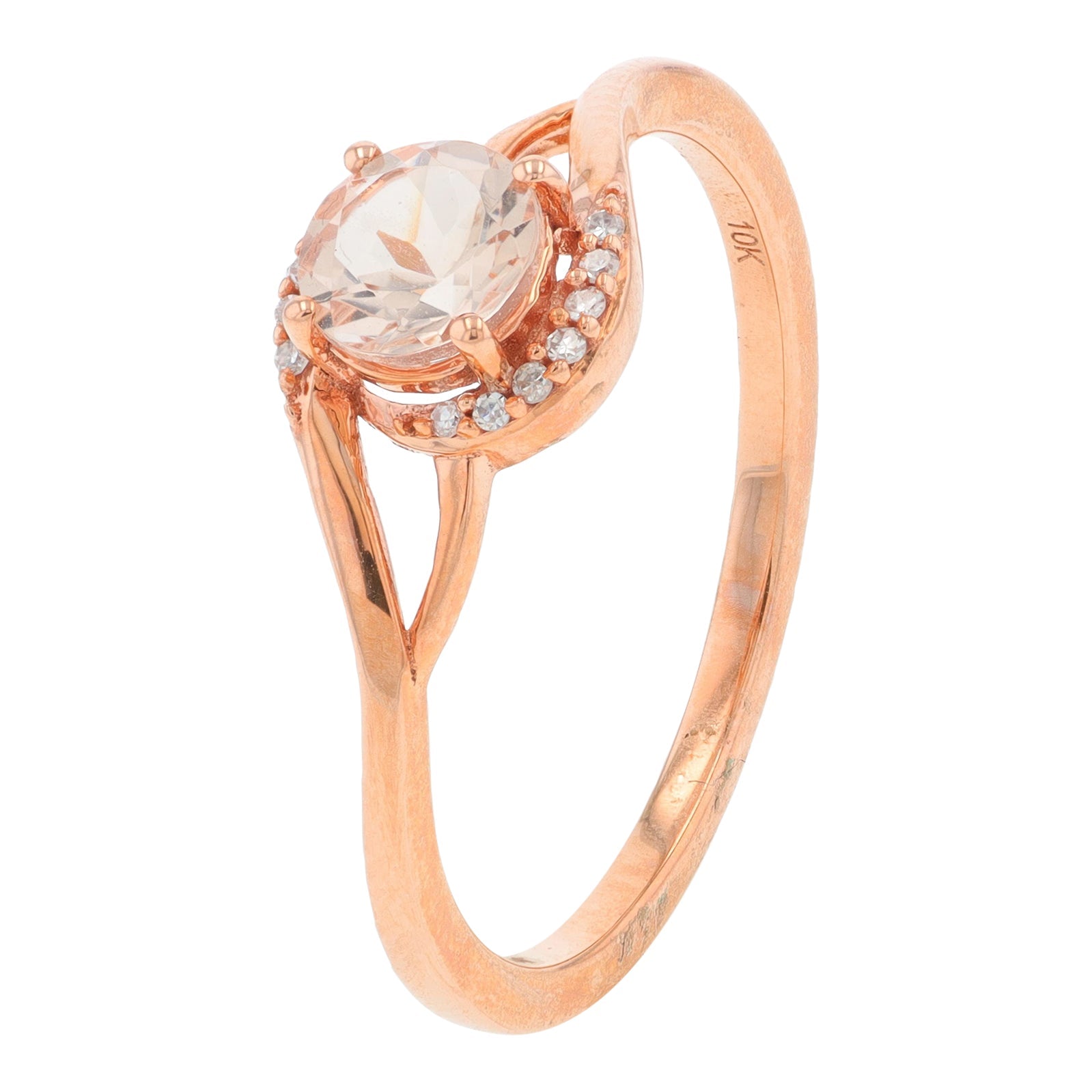 10K RG Morganite Bridal Set