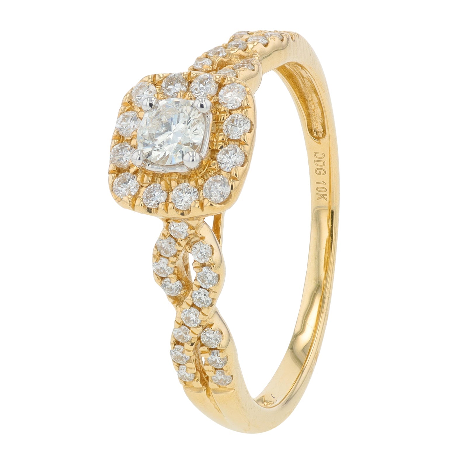 10K YG .50 CTW Diamond Bridal Set
