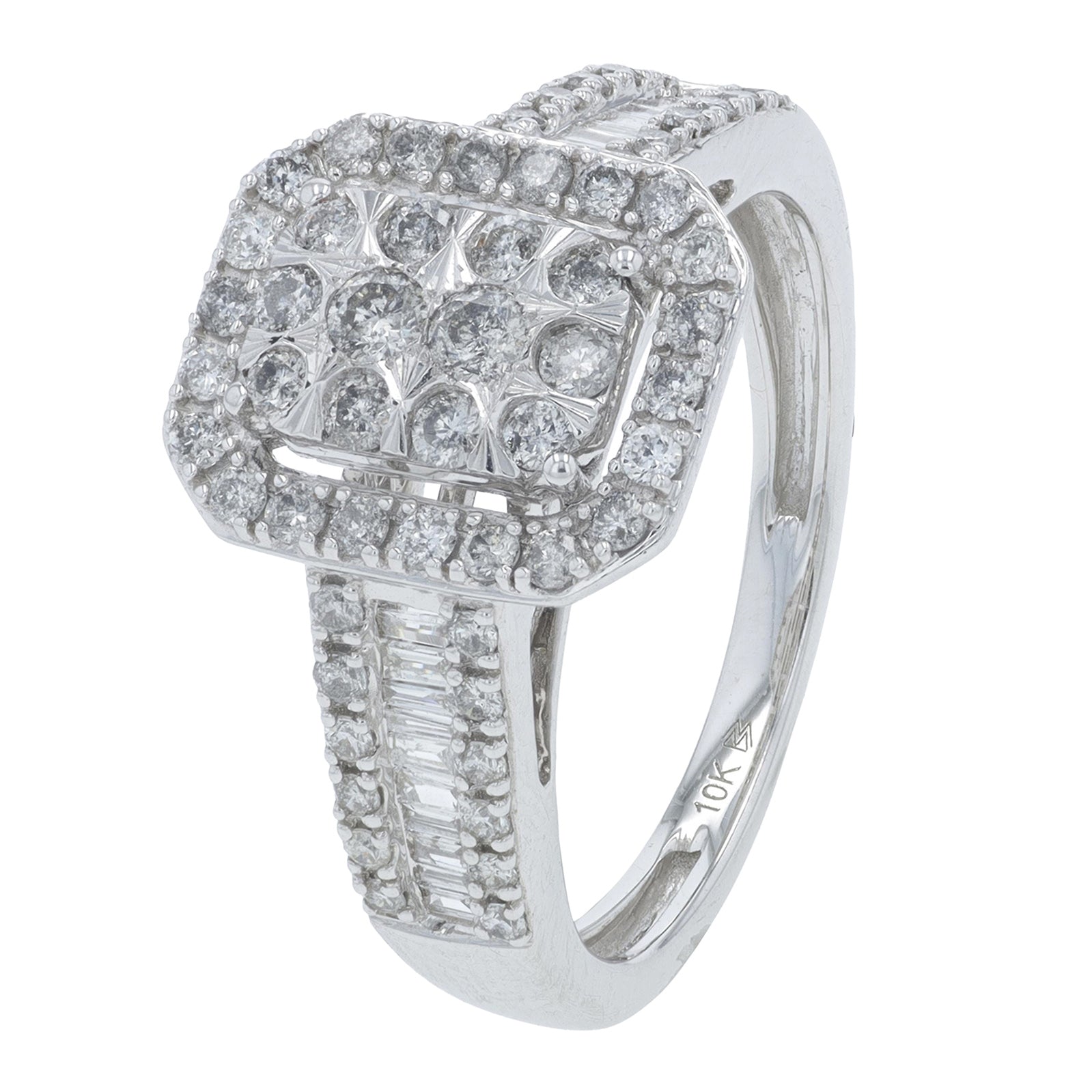 10K WG 1 CT Diamond Bridal Set