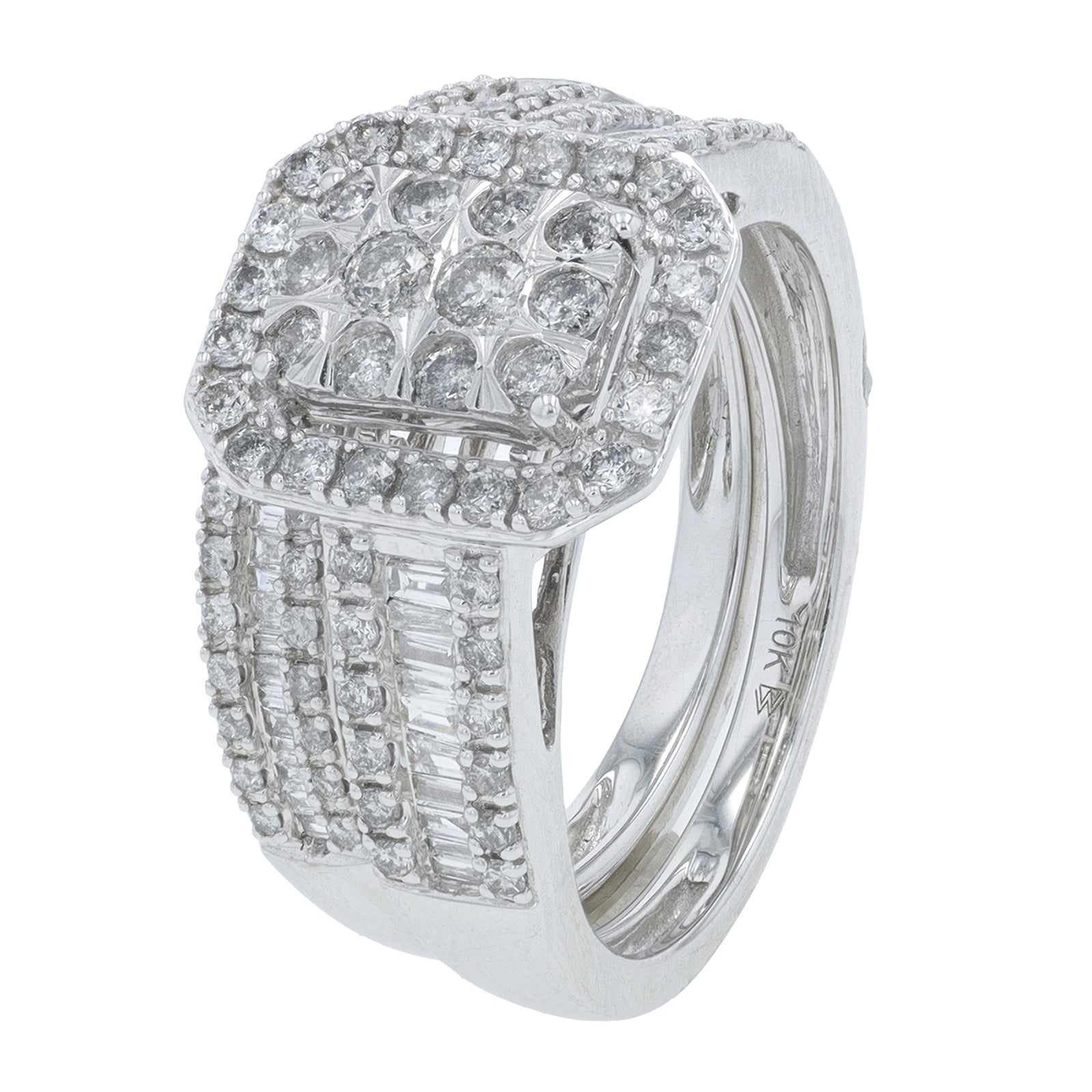 10K WG 1 CT Diamond Bridal Set