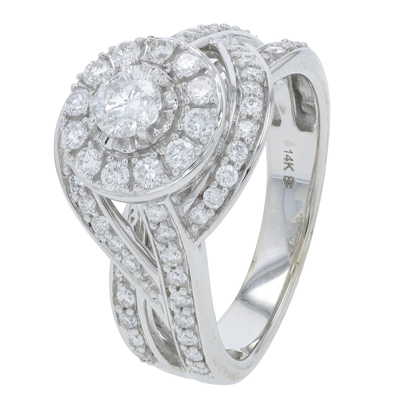 14K WG 1.25 CT Diamond Bridal Set