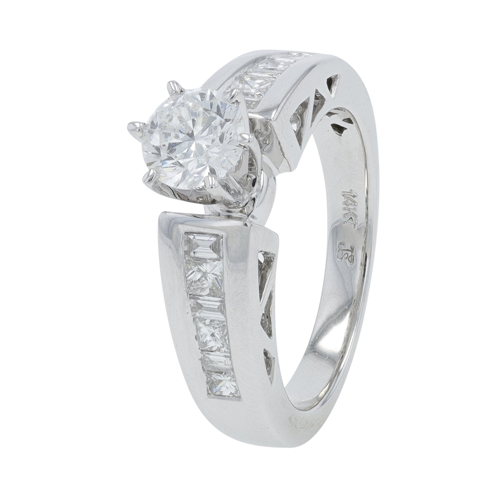 14K WG 1.50 CTW Diamond Bridal Set