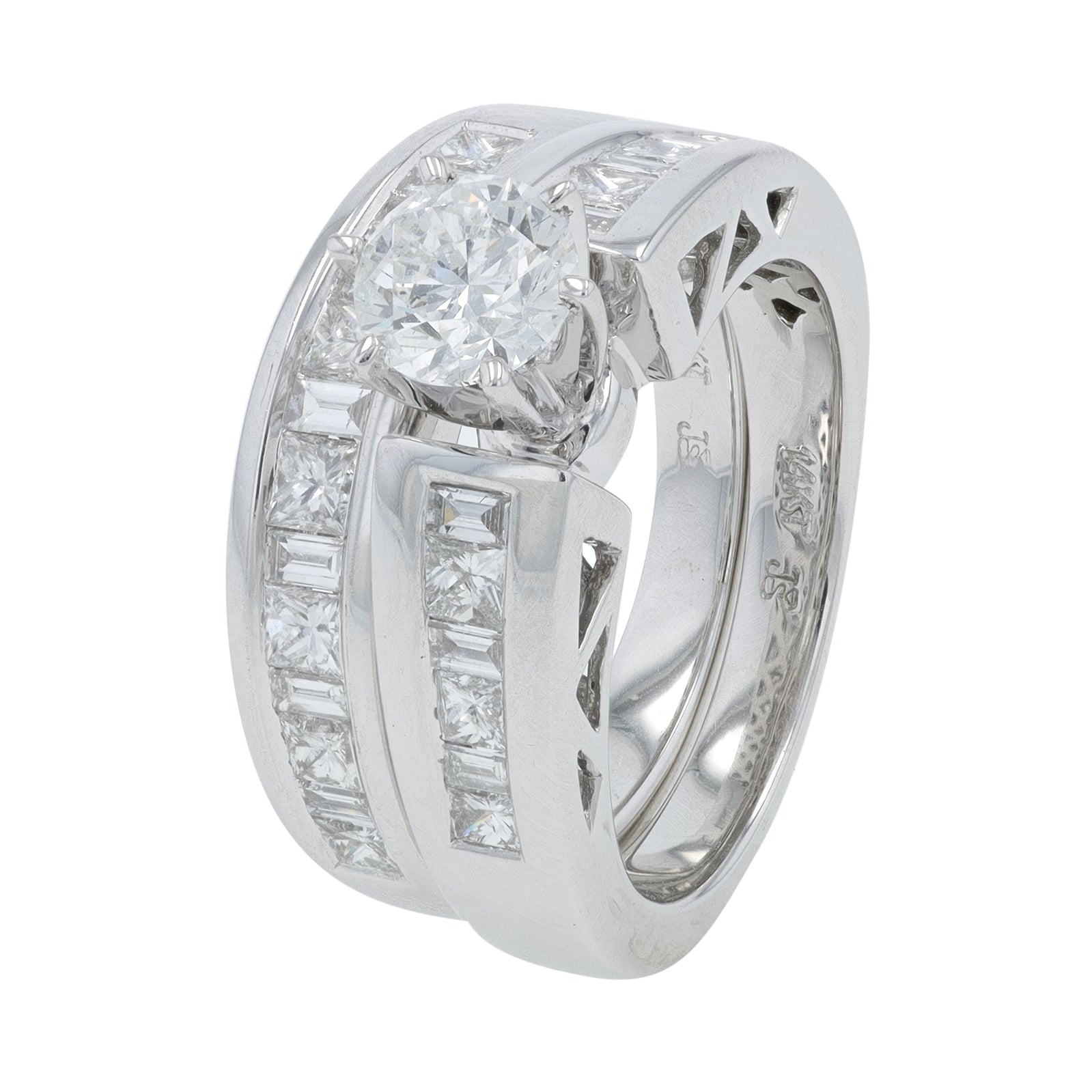 14K WG 1.50 CTW Diamond Bridal Set