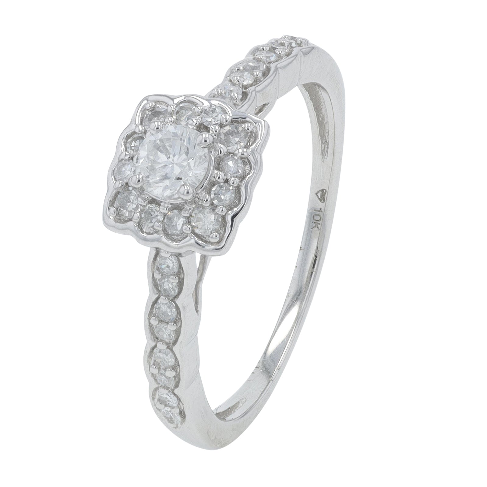 10K WG .50 CT Diamond Bridal Set