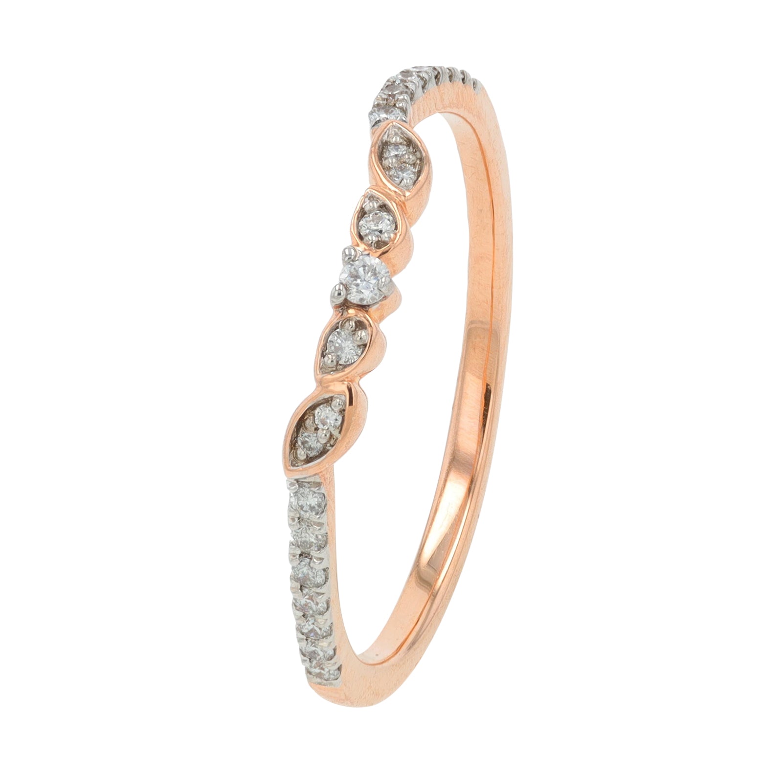 14K RG .50 CT Diamond Bridal Set