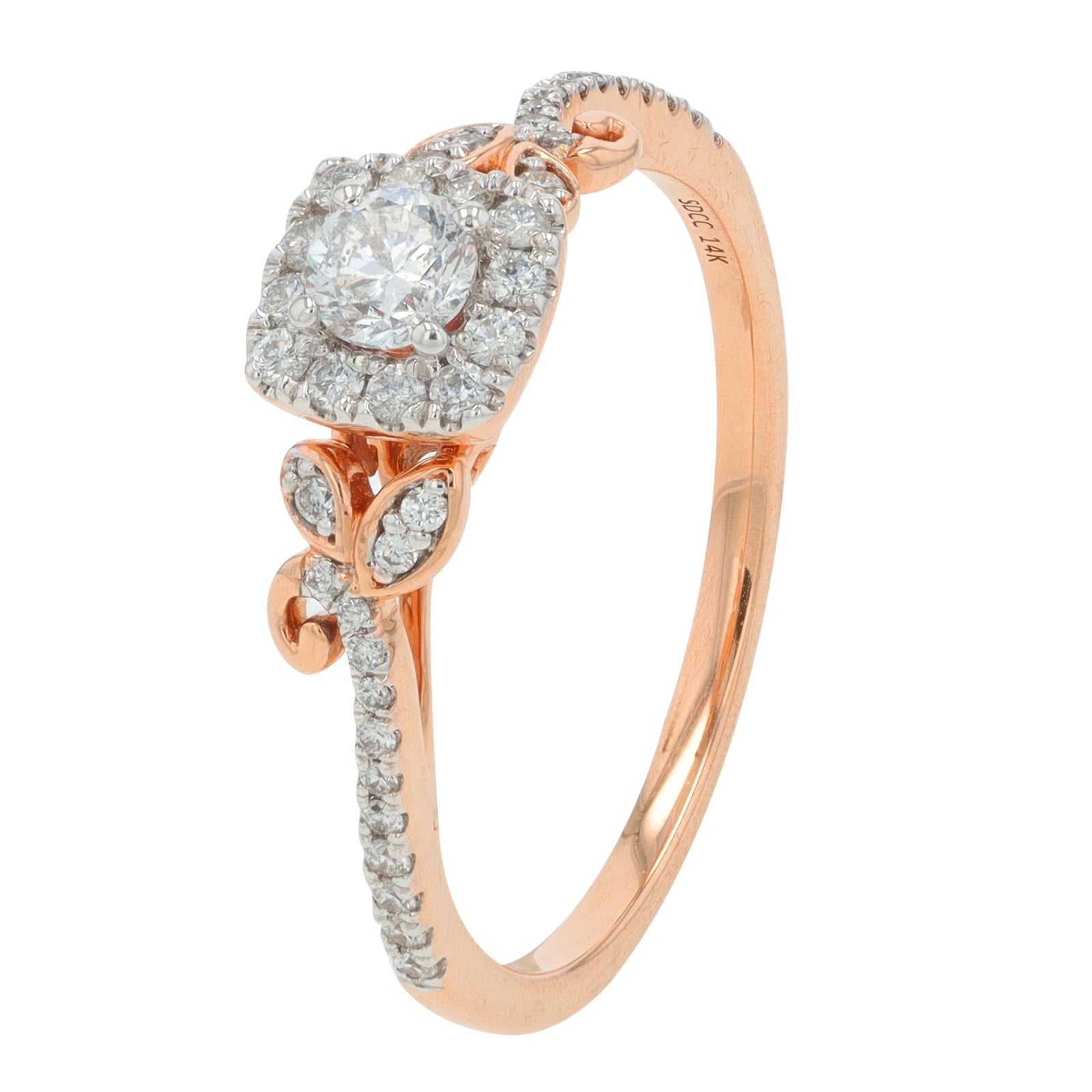 14K RG .50 CT Diamond Bridal Set