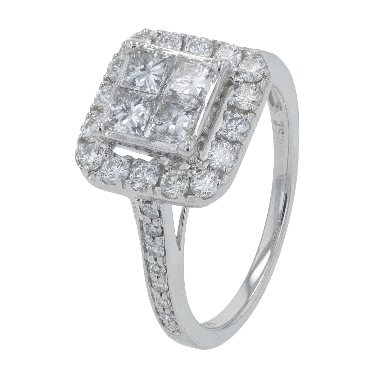 14K WG 2.72 CTW Diamond Bridal Set