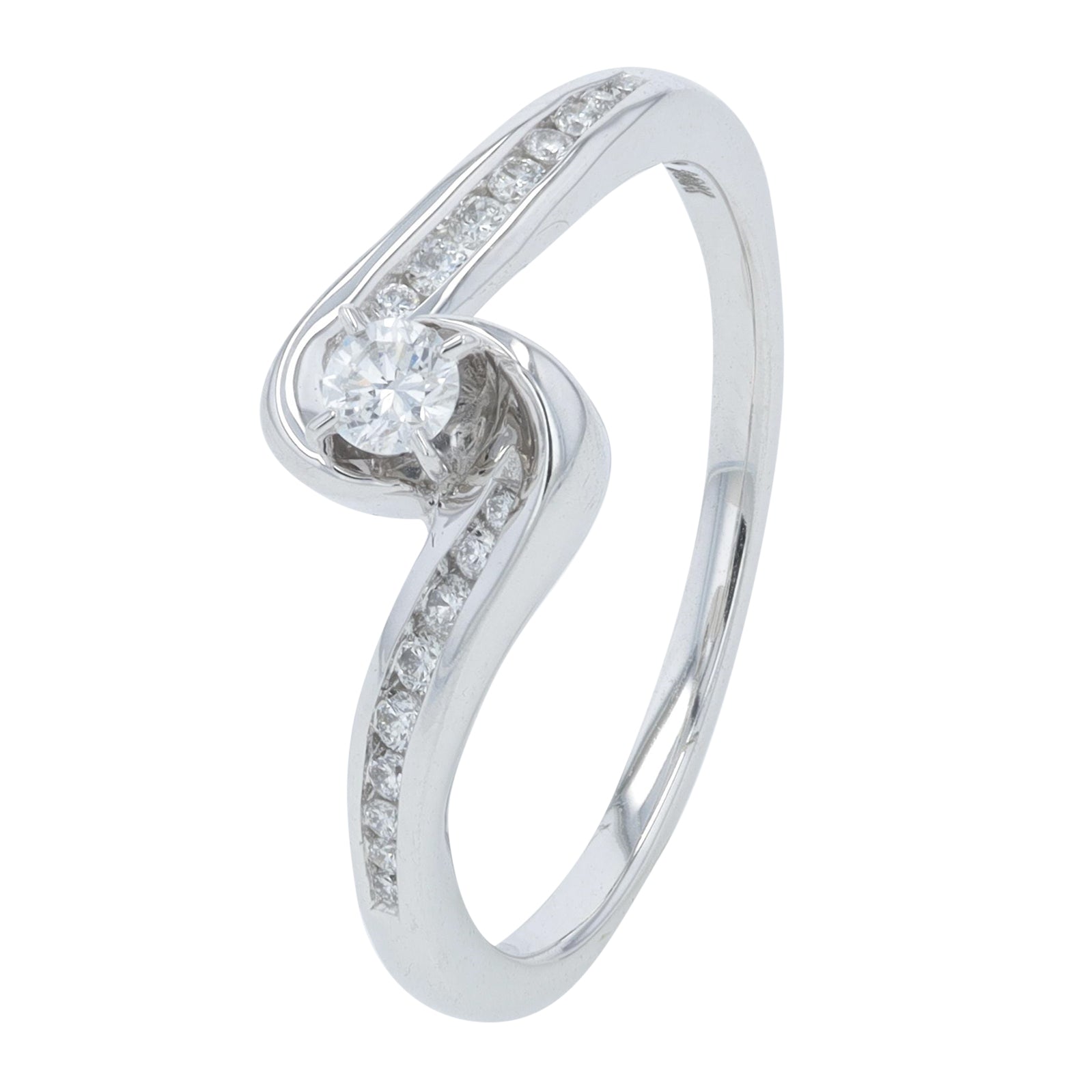 10K WG .25 CT Diamond Bridal Set
