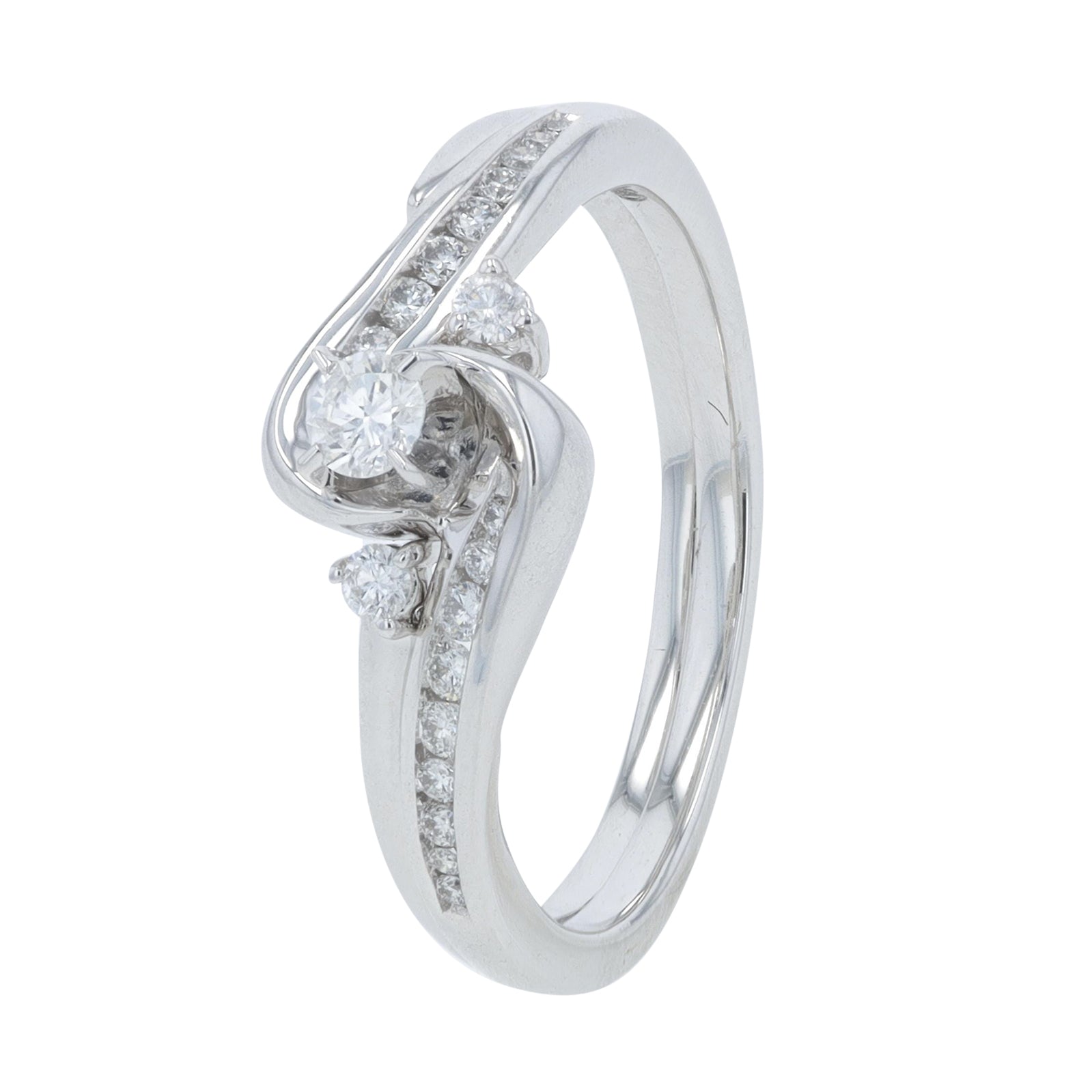 10K WG .25 CT Diamond Bridal Set