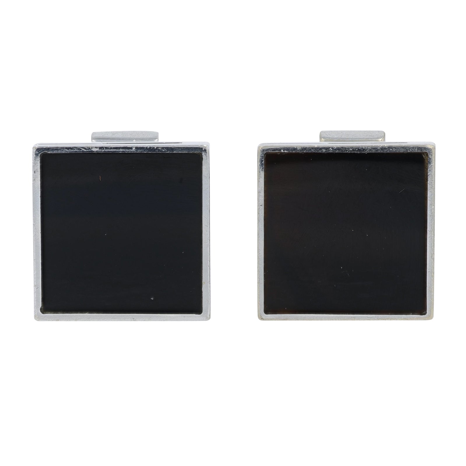 18K WG Gucci Onyx Square Cuff Links
