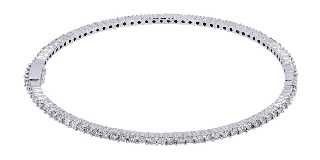 14K WG 3 CTW Diamond Eternity Bangle