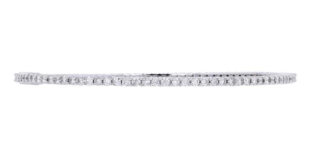 14K WG 3 CTW Diamond Eternity Bangle