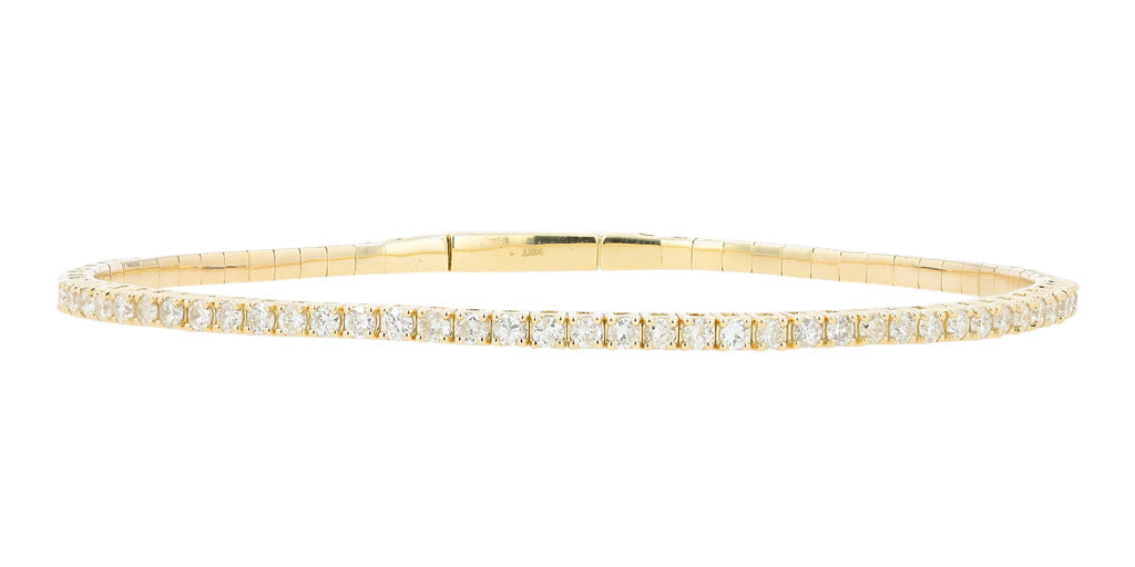14K YG 1 CT Diamond Bangle