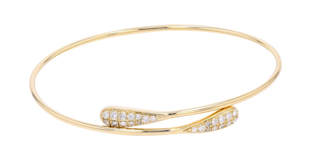 14K .37 CTW Diamond Bypass Bangle<p><strong>More Colors Available</p></strong>