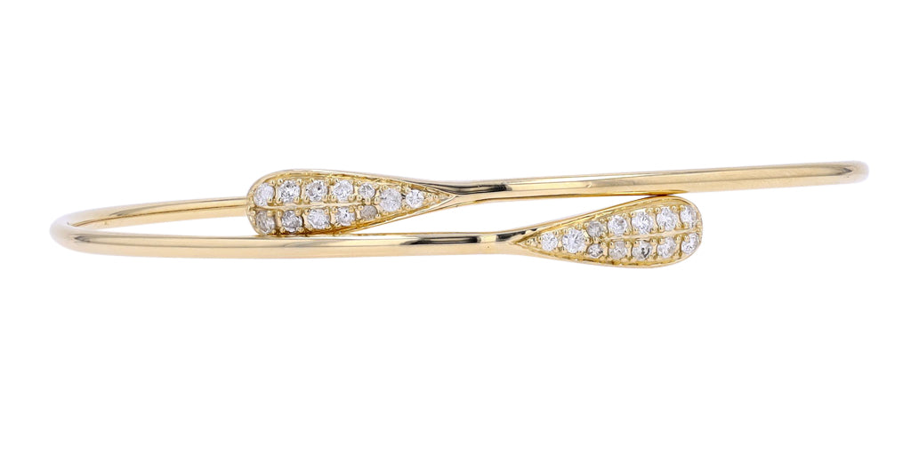 14K .37 CTW Diamond Bypass Bangle<p><strong>More Colors Available</p></strong>