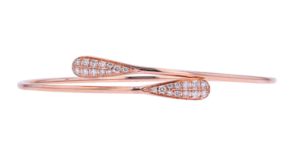 14K .37 CTW Diamond Bypass Bangle<p><strong>More Colors Available</p></strong>