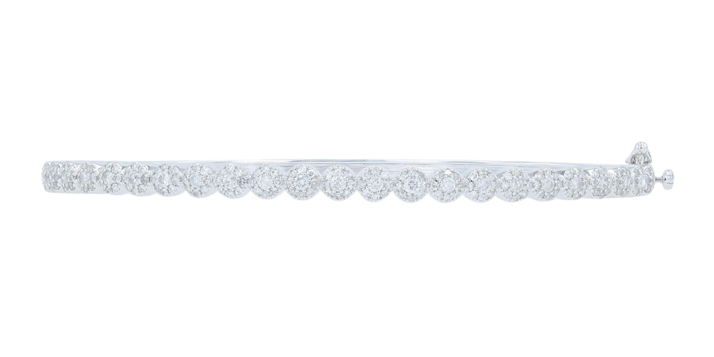 14K WG 1.06 CT Diamond Bangle