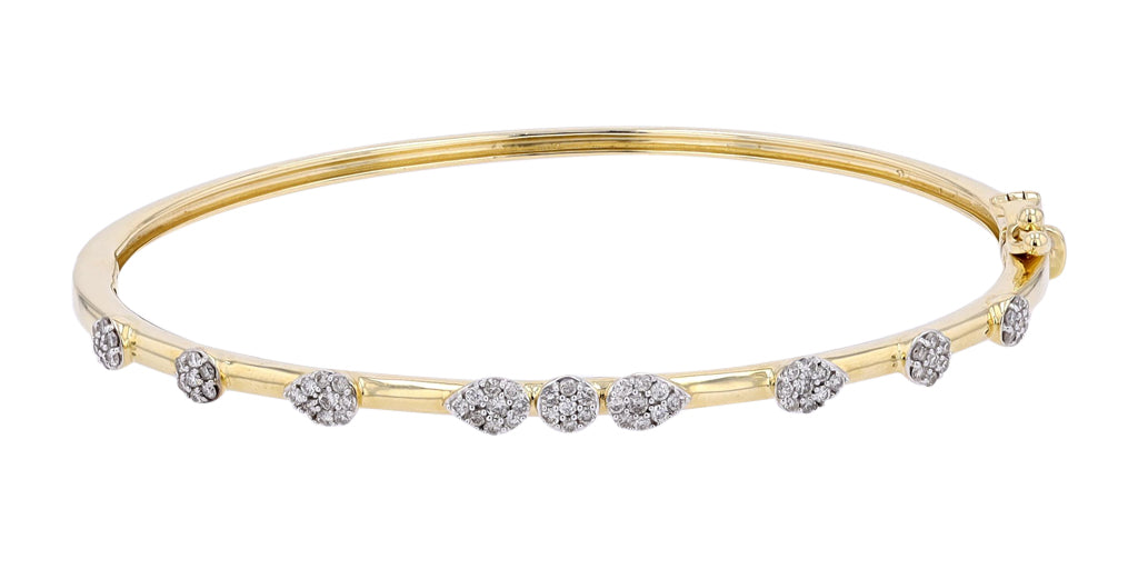 10K YG .50 CTW Diamond Bangle