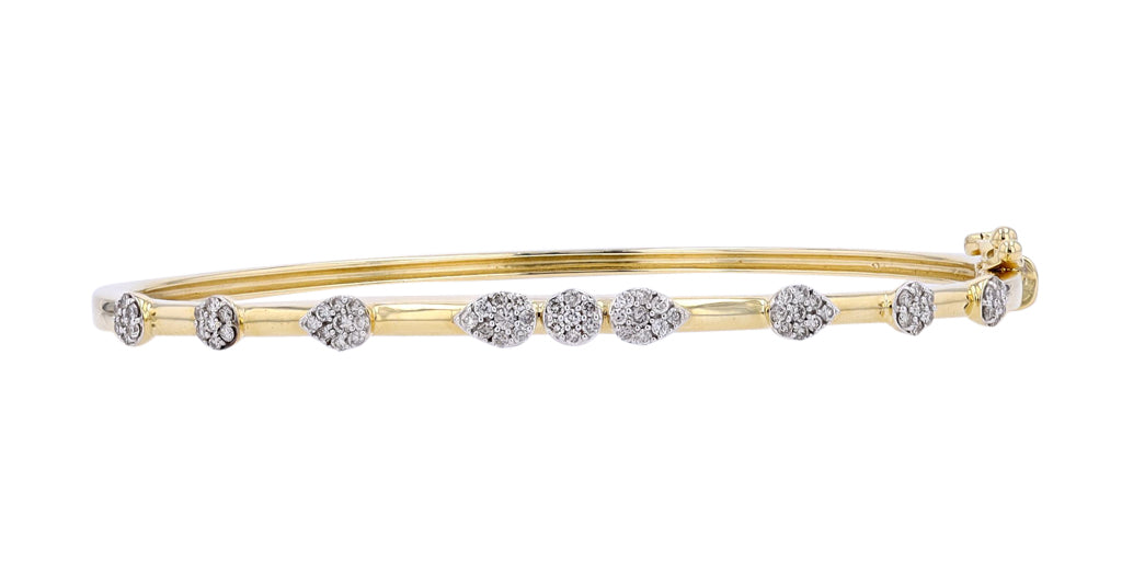 10K YG .50 CTW Diamond Bangle