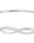 10K WG .50 CTW Diamond Crossover Bangle