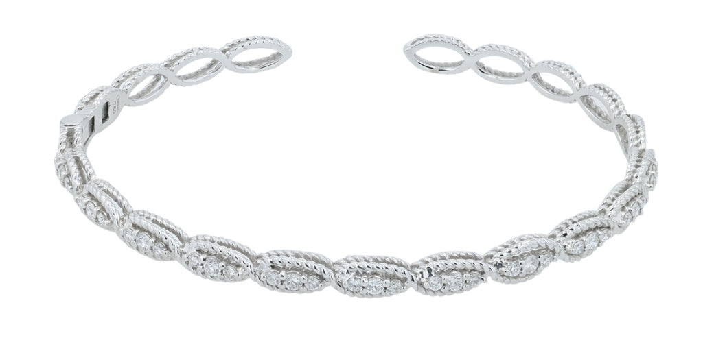 18K .60 CTW Diamond Cuff Bangle<p><strong>More Colors Available</p></strong>
