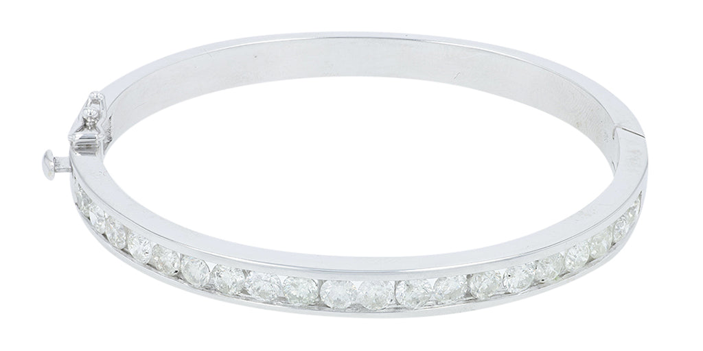 14K WG 5 CT Diamond Bangle