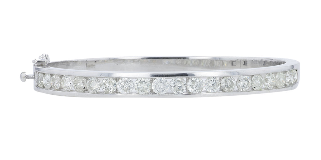 14K WG 5 CT Diamond Bangle