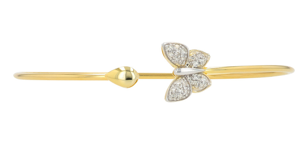14K .15 CT Diamond Butterfly Cuff Bangle<p><strong>More Colors Available</p></strong>