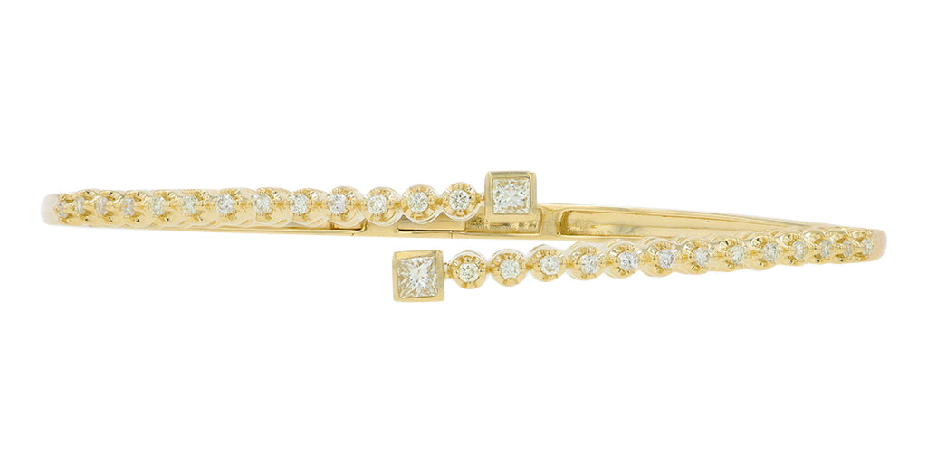 14K .56 CT Diamond Bypass Bangle<p><strong>More Colors Available</p></strong>