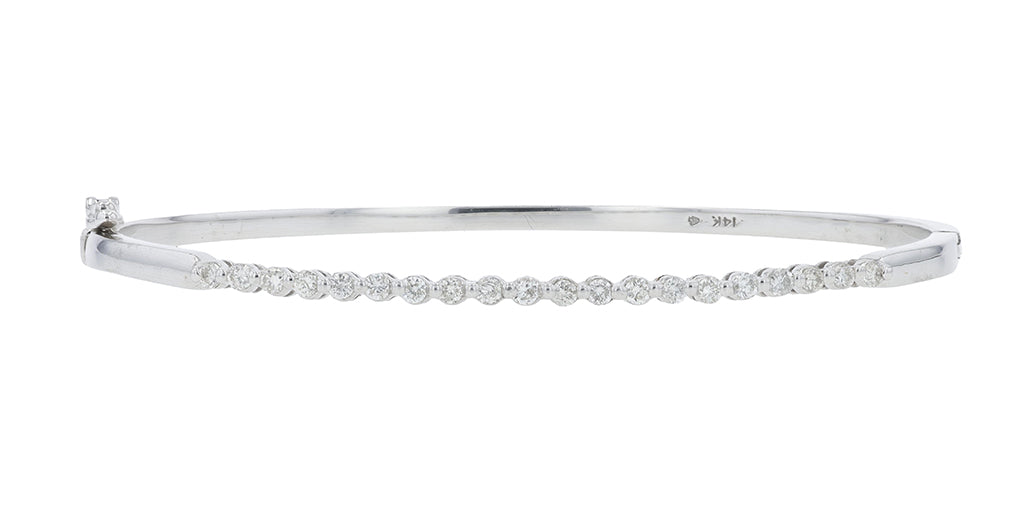 14K WG 0.38 CT Diamond Bangle