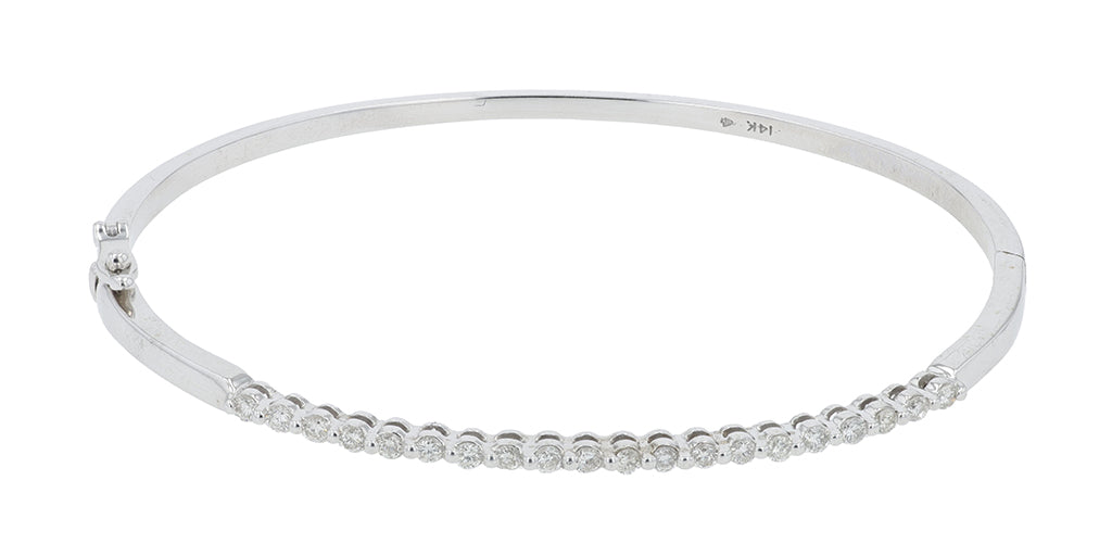 14K WG 0.38 CT Diamond Bangle