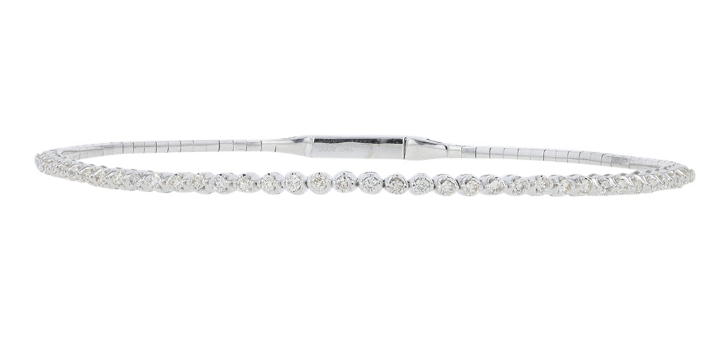 14K WG .50 CTW Diamond Bangle