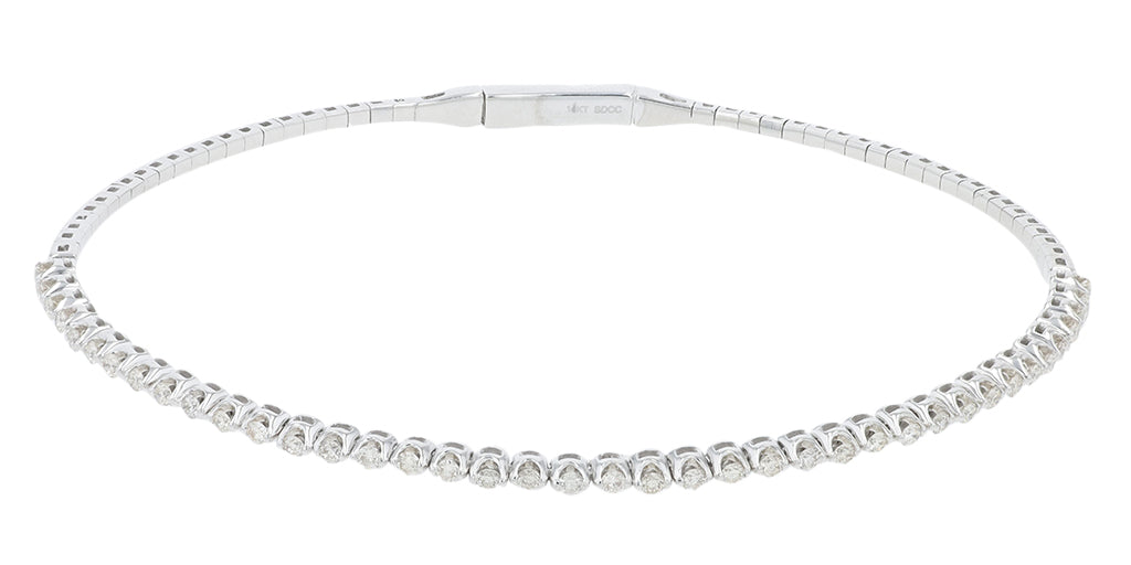 14K WG .50 CTW Diamond Bangle