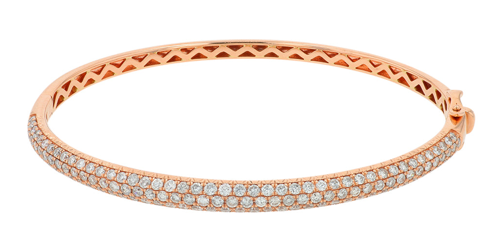 14K RG 2.17 CT Diamond Bangle