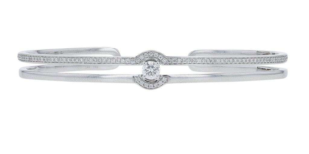 14K WG 3.75 CTW Diamond Bangle