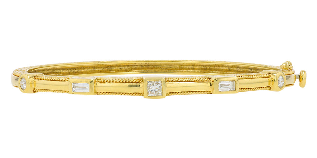18K YG Penny Preville .47 CTW Diamond Bangle