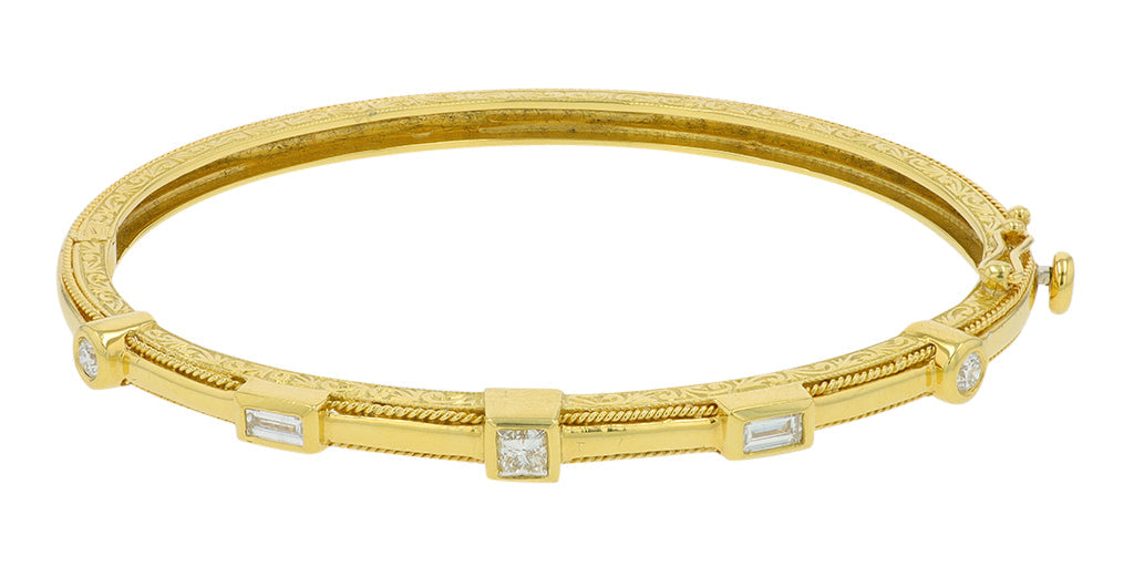 18K YG Penny Preville .47 CTW Diamond Bangle
