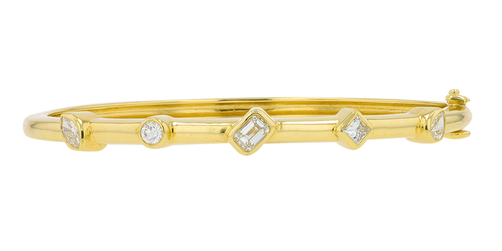 18K YG Penny Preville 1 CTW Diamond Bangle