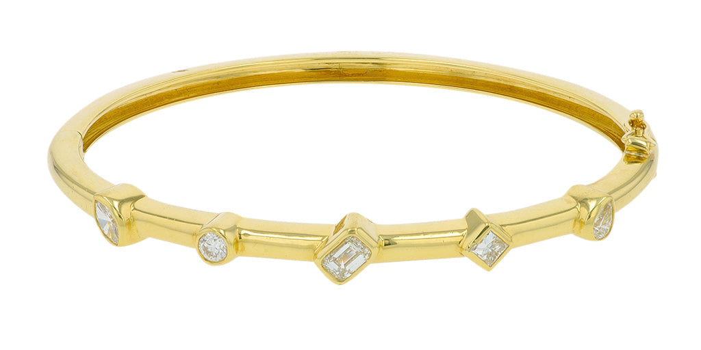 18K YG Penny Preville 1 CTW Diamond Bangle