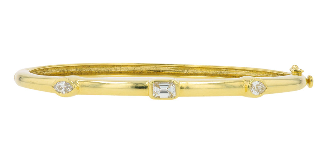 18K YG Penny Preville .68 CTW Diamond Bangle