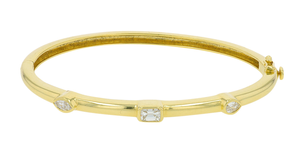 18K YG Penny Preville .68 CTW Diamond Bangle