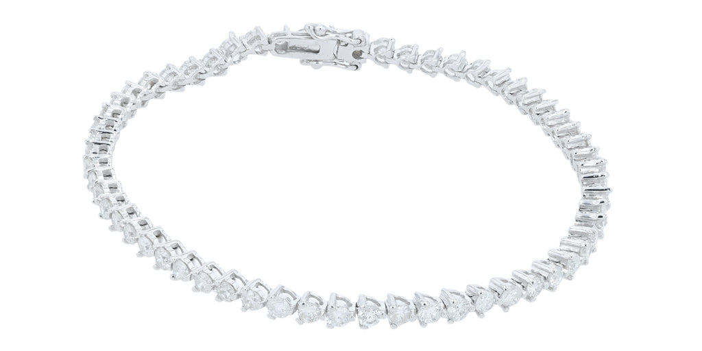 18K WG 3 CT Diamond Tennis Bracelet